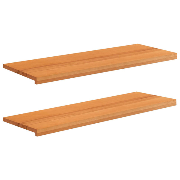 Ikkunalautaset 2 kpl Vaaleanruskea 120 x 40 x 2 cm