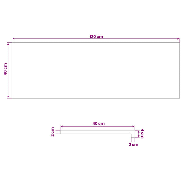 Ikkunalautaset 2 kpl Vaaleanruskea 120 x 40 x 2 cm