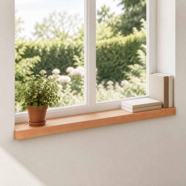 Ikkunalautaset 2 kpl Lakka 80x 15 x 2 cm Kiinteä pyökki