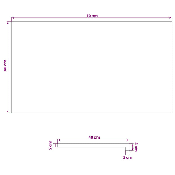 Ikkunalautaset 2 kpl Lakatut 70 x 40 x 2 cm Kiinteä pyökki