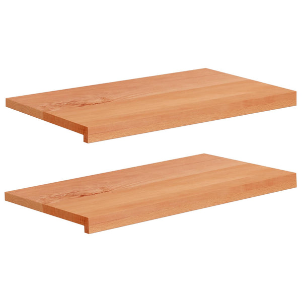 Ikkunalautaset 2 kpl Lakatut 80x 40 x 2 cm Kiinteä pyökki