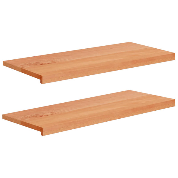 Ikkunalautaset 2 kpl Lakatut 90 x 40 x 2 cm Kiinteä pyökki