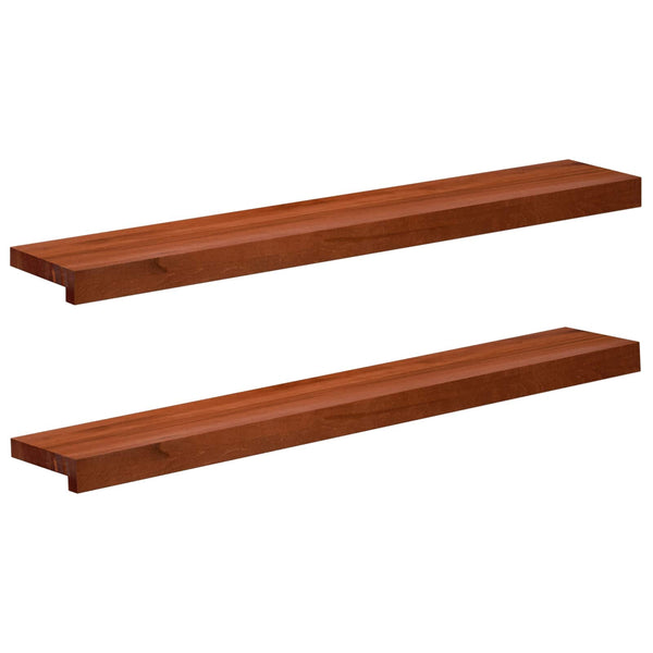 Ikkunalautaset 2 kpl Ruskea 90 x 15 x 2 cm Kiinteä pyökki