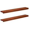 Ikkunalautaset 2 kpl Ruskea 90 x 20 x 2 cm Kiinteä pyökki