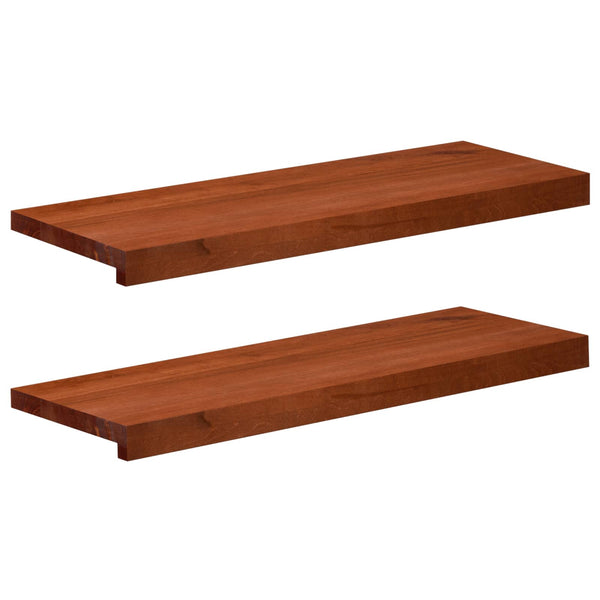 Ikkunalautaset 2 kpl Ruskea 70 x 30 x 2 cm Kiinteä pyökki