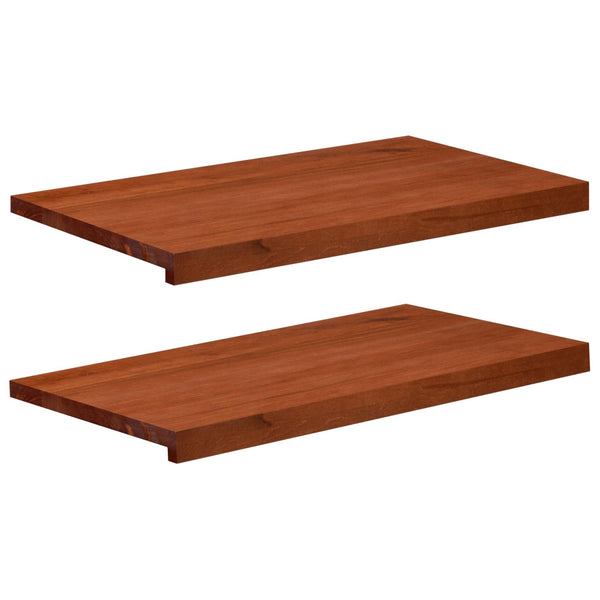 Ikkunalautaset 2 kpl Ruskea 80x 40 x 2 cm Kiinteä pyökki