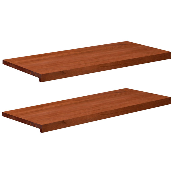 Ikkunalautaset 2 kpl Ruskea 90 x 40 x 2 cm Kiinteä pyökki