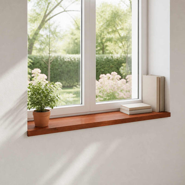 Ikkunalautaset 2 kpl Ruskea 110 x 40 x 2 cm Kiinteä pyökki