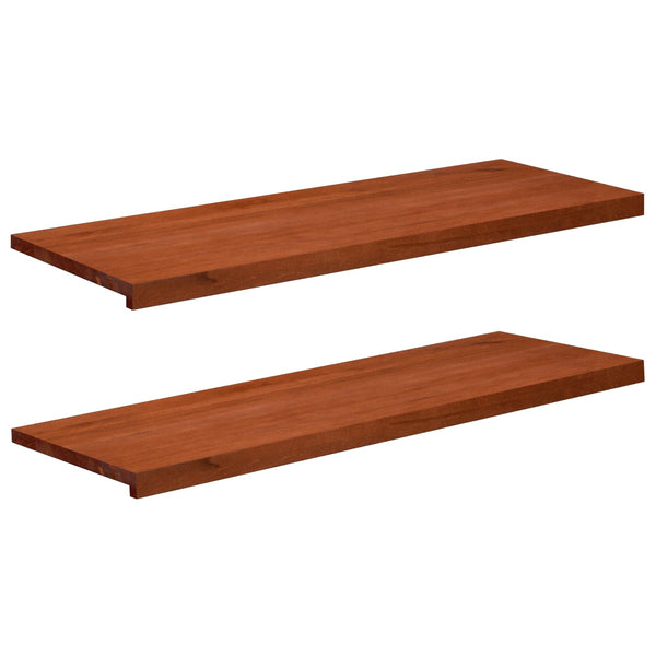 Ikkunalautaset 2 kpl Ruskea 120 x 40 x 2 cm Kiinteä pyökki