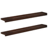 Ikkunalautaset 2 kpl Tumma ruskea 100 x 15 x 2 cm