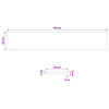 Ikkunalautaset 2 kpl Tumma ruskea 110 x 20 x 2 cm