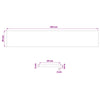 Ikkunalautaset 2 kpl Tumma ruskea 140 x 25 x 2 cm