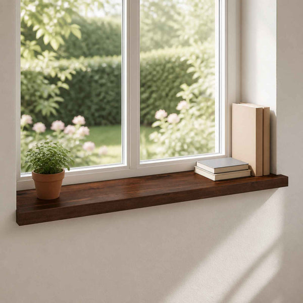 Ikkunalautaset 2 kpl Tumma ruskea 70 x 40 x 2 cm Kiinteä pyökki