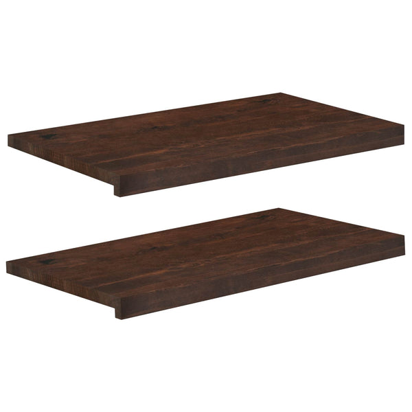 Ikkunalautaset 2 kpl Tumma ruskea 70 x 40 x 2 cm Kiinteä pyökki