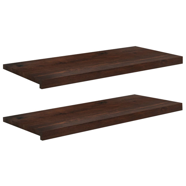Ikkunalautaset 2 kpl Tumma ruskea 100 x 40 x 2 cm