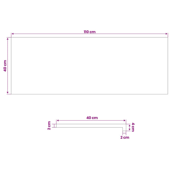 Ikkunalautaset 2 kpl Tumma ruskea 110 x 40 x 2 cm