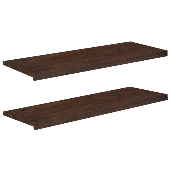 Ikkunalautaset 2 kpl Tumma ruskea 120 x 40 x 2 cm