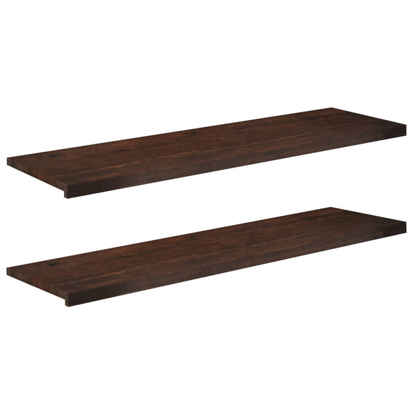 Ikkunalautaset 2 kpl Tumma ruskea 140 x 40 x 2 cm