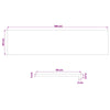 Ikkunalautaset 2 kpl Tumma ruskea 160 x 40 x 2 cm