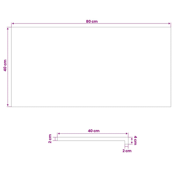 Ikkunalautaset 2 kpl Musta 80x 40 x 2 cm Kiinteä pyökki