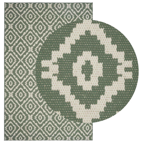 Alue Matto OLITE Luonnollinen ja vihreä 160 x 230 cm PET