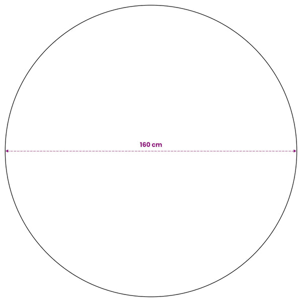 Alue Matto Luonnollinen ja musta Ø 160 cm PET