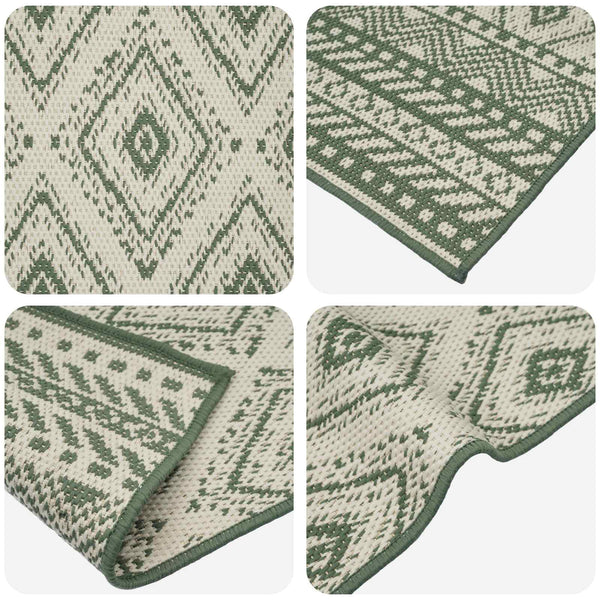Alue Matto OLITE Luonnollinen ja vihreä 160 x 230 cm PET