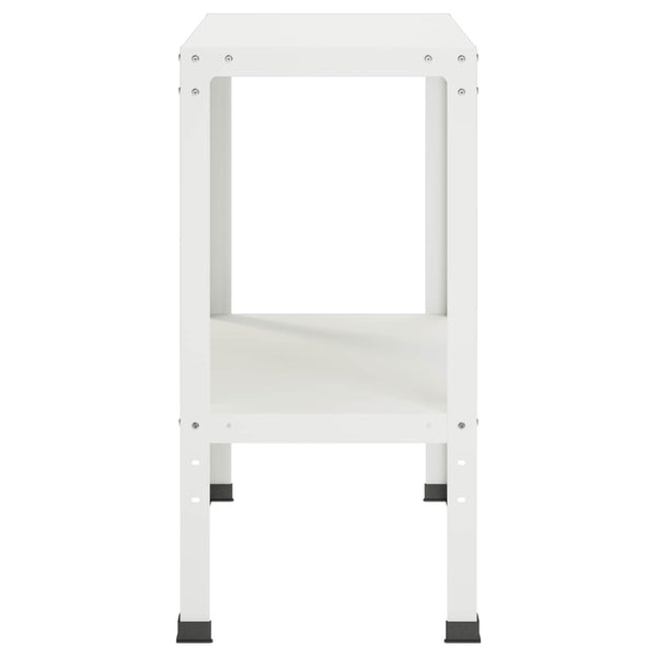Istutuspöytä 100 x 40 x 80 cm Jauhemaalattu Teräs valkoinen