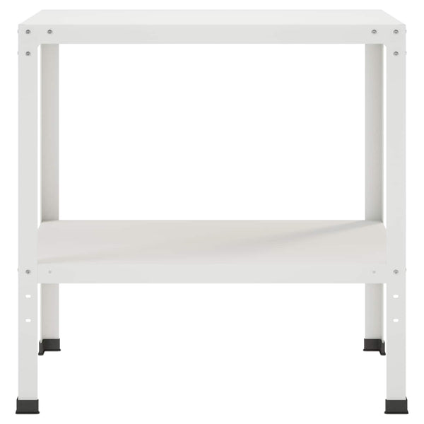 Istutuspöytä 60 x 50 x 80 cm Jauhemaalattu Teräs valkoinen