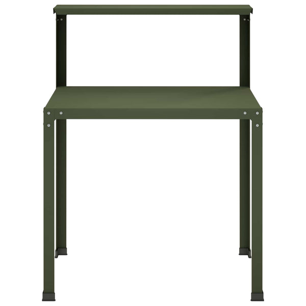 Istutuspöytä 60 x 50 x 104 cm Jauhemaalattu Teräs Oliivinvihreä