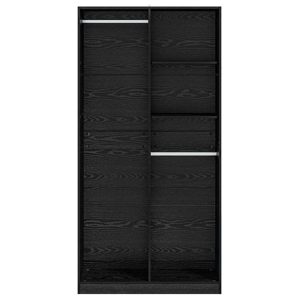 Vaatekaappi Musta tammi 100 x 50 x 200 cm Tekninen puu