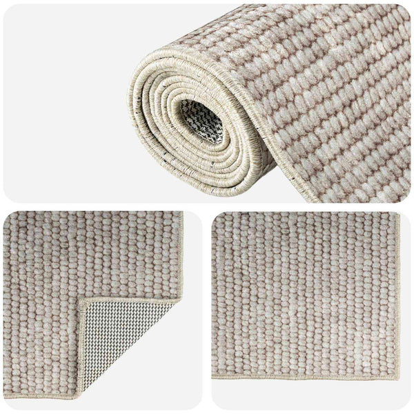 Matto Beige 100 x 300 cm 100% polyesteri 3 mm Käytettävää