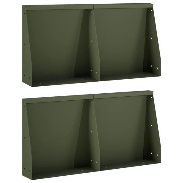 Pato 4 kpl 40 x 12 x 40 cm Teräs Oliivinvihreä
