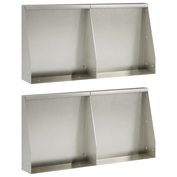 Pato 4 kpl 40 x 12 x 50 cm Ruostumaton teräs Hopea