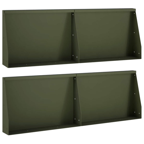 Pato 4 kpl 60 x 12 x 30 cm Teräs Oliivinvihreä
