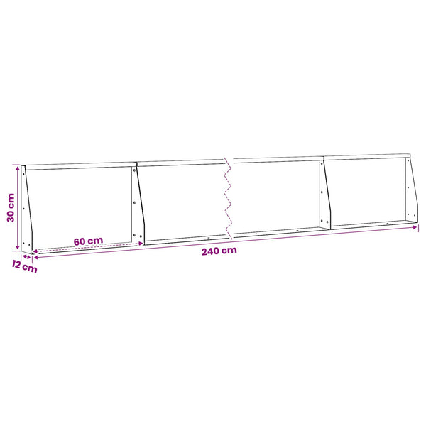 Pato 4 kpl 60 x 12 x 30 cm Teräs Oliivinvihreä