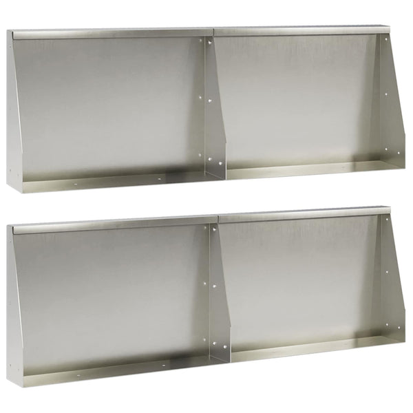 Pato 4 kpl 60 x 12 x 30 cm Ruostumaton teräs Hopea
