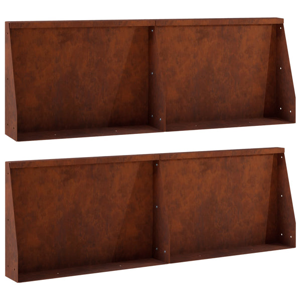 Pato 4 kpl 60 x 12 x 40 cm Säänkestävä teräs Ruosteinen