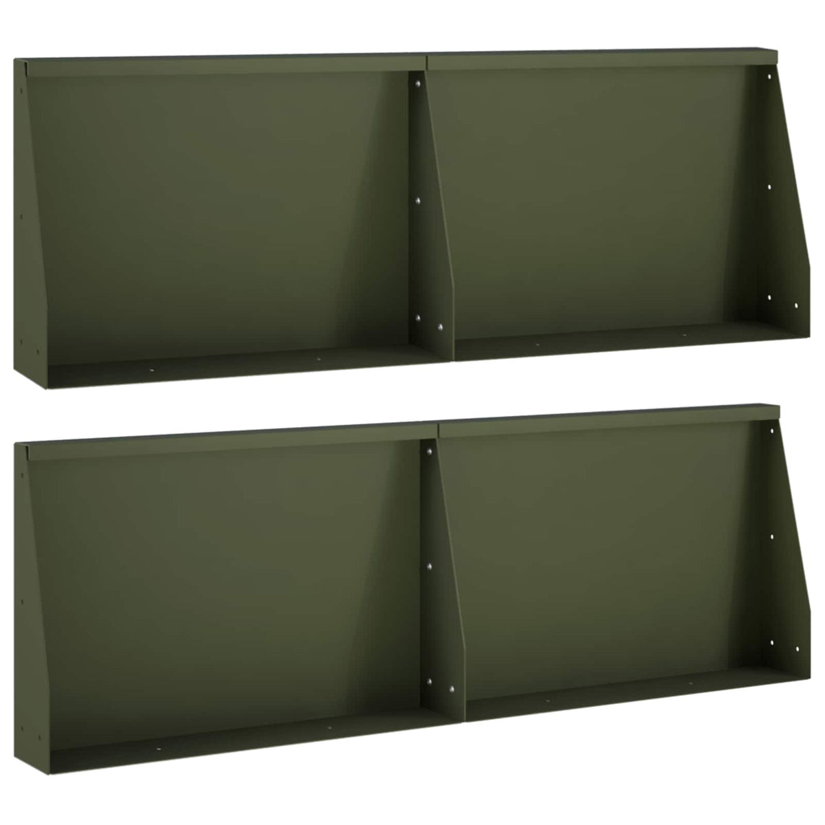 Pato 4 kpl 60 x 12 x 50 cm Teräs Oliivinvihreä