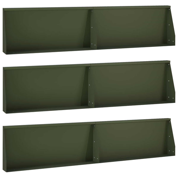 Pato 6 kpl 100 x 12 x 40 cm Teräs Oliivinvihreä