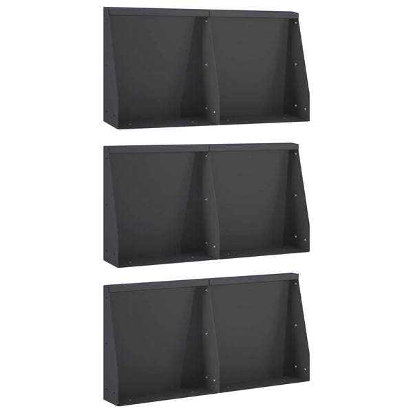 Pato 6 kpl 40 x 12 x 40 cm Teräs Musta