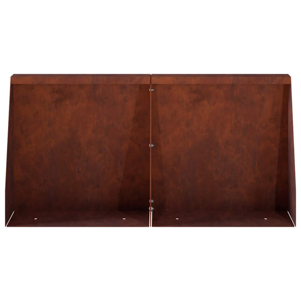 Pato 6 kpl 40 x 12 x 40 cm Säänkestävä teräs Ruosteinen