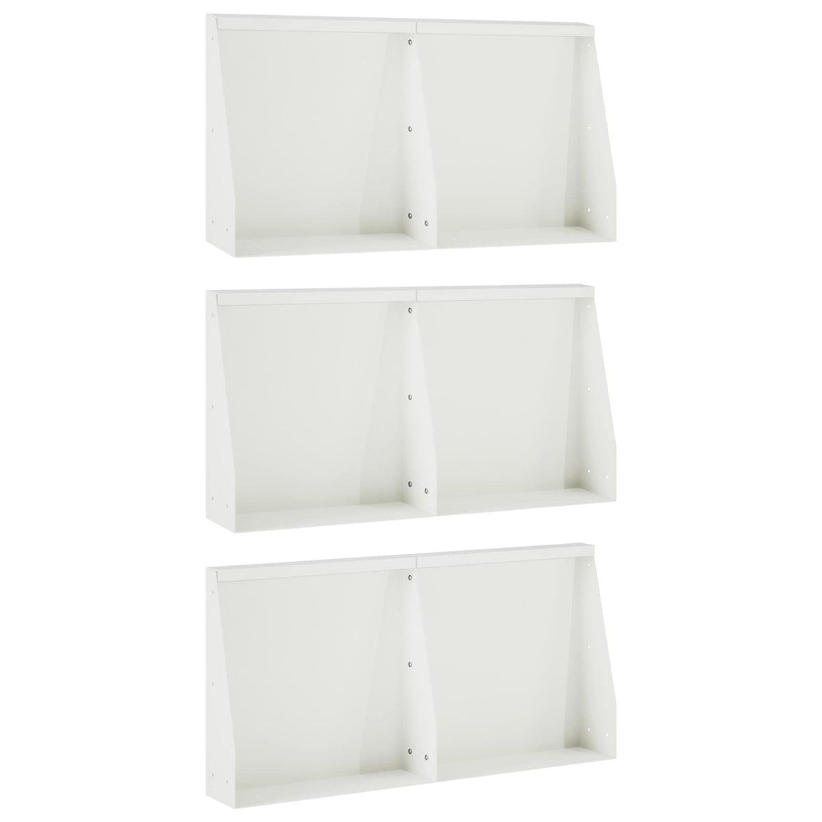 Pato 6 kpl 40 x 12 x 50 cm Teräs valkoinen