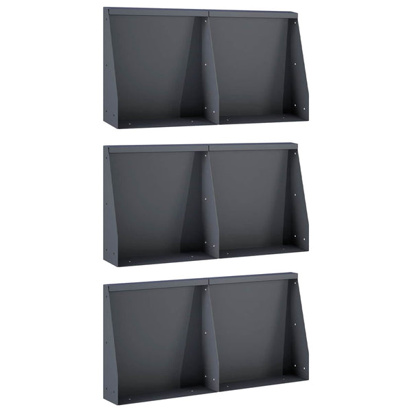 Pato 6 kpl 40 x 12 x 50 cm Teräs Antrasiitti