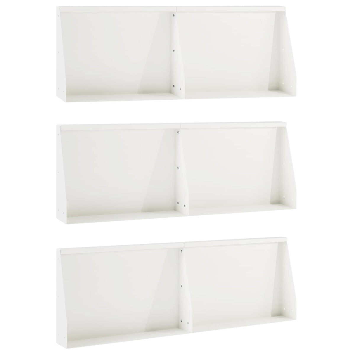 Pato 6 kpl 60 x 12 x 30 cm Teräs valkoinen