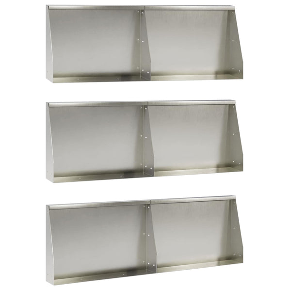 Pato 6 kpl 60 x 12 x 30 cm Ruostumaton teräs Hopea
