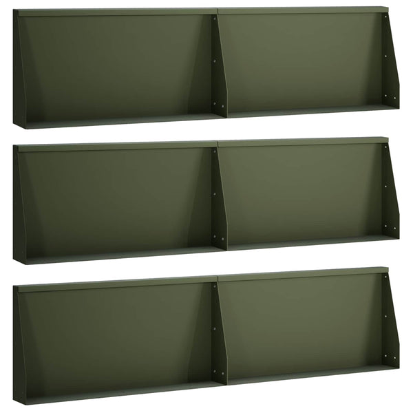 Pato 6 kpl 80 x 12 x 40 cm Teräs Oliivinvihreä