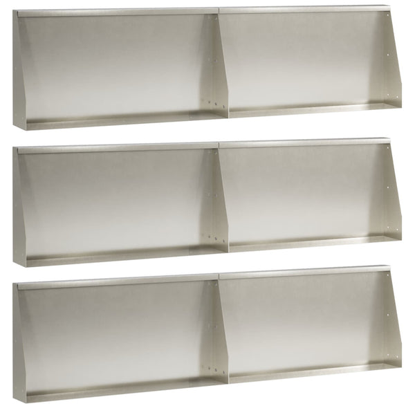 Pato 6 kpl 80 x 12 x 50 cm Ruostumaton teräs Hopea