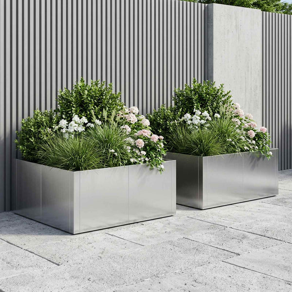 Pato 4 kpl 100 x 100 x 30 cm Ruostumaton teräs Hopea