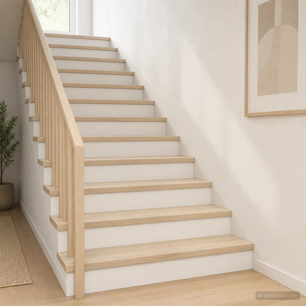 Portaan askelma 2 kpl 110 x 30 x 2 cm valkoinen Mäntypuu
